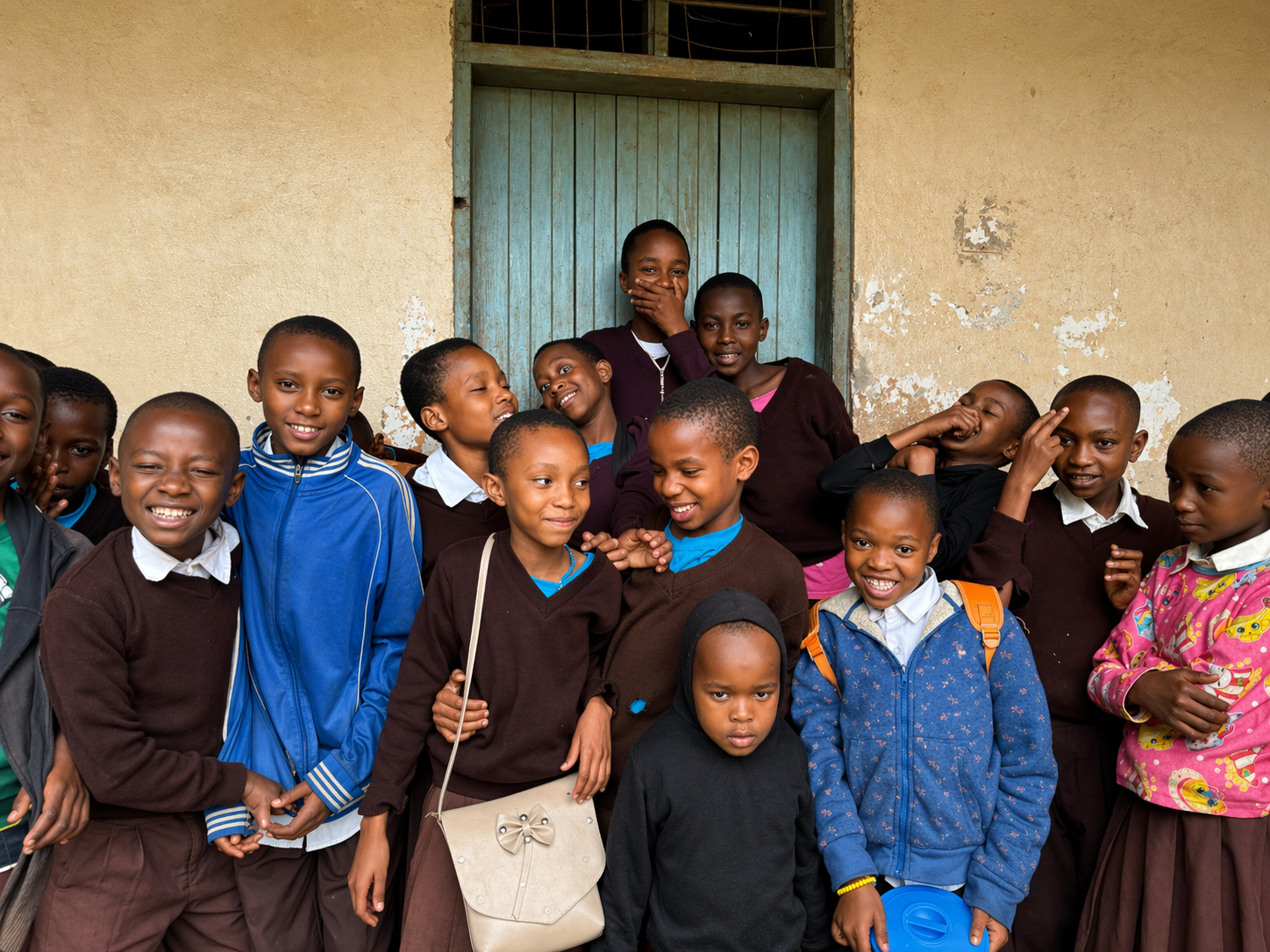 Smiling students at Mnini Primary School
